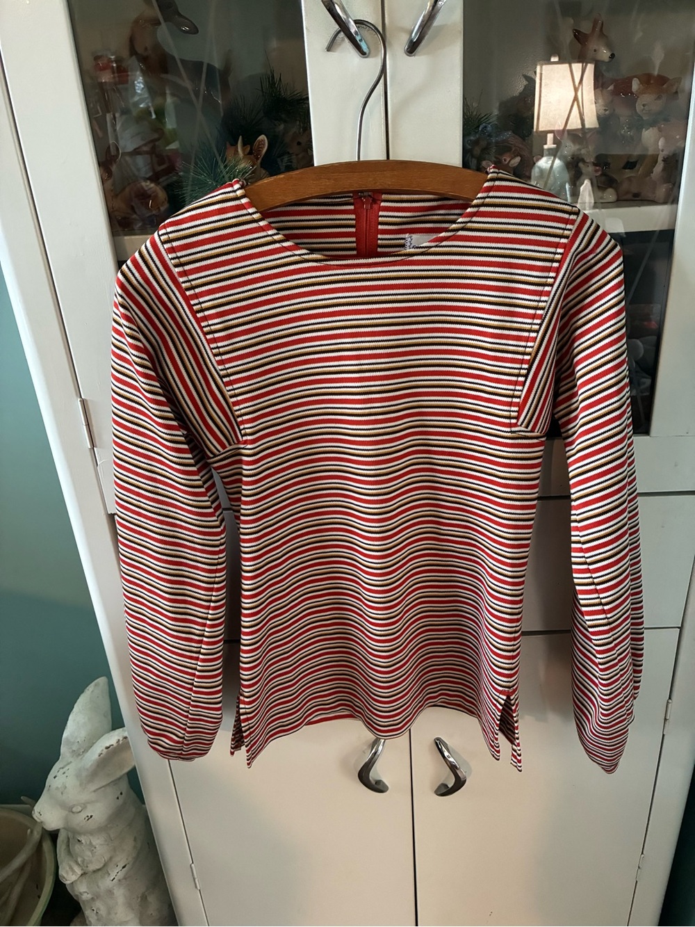 Gay Gibson Vintage 70’s sz S Striped Top euc